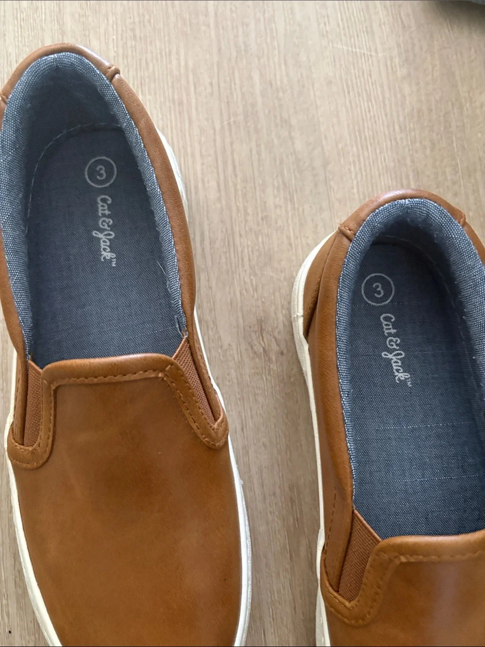 Cat & Jack Slip-On Loafers in Brown with White Sole